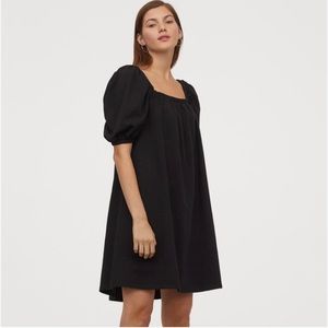 H&M Black Puff Sleeve Dress